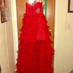 Beautiful red prom dress